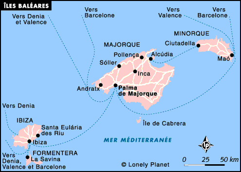 Iles Baléares carte