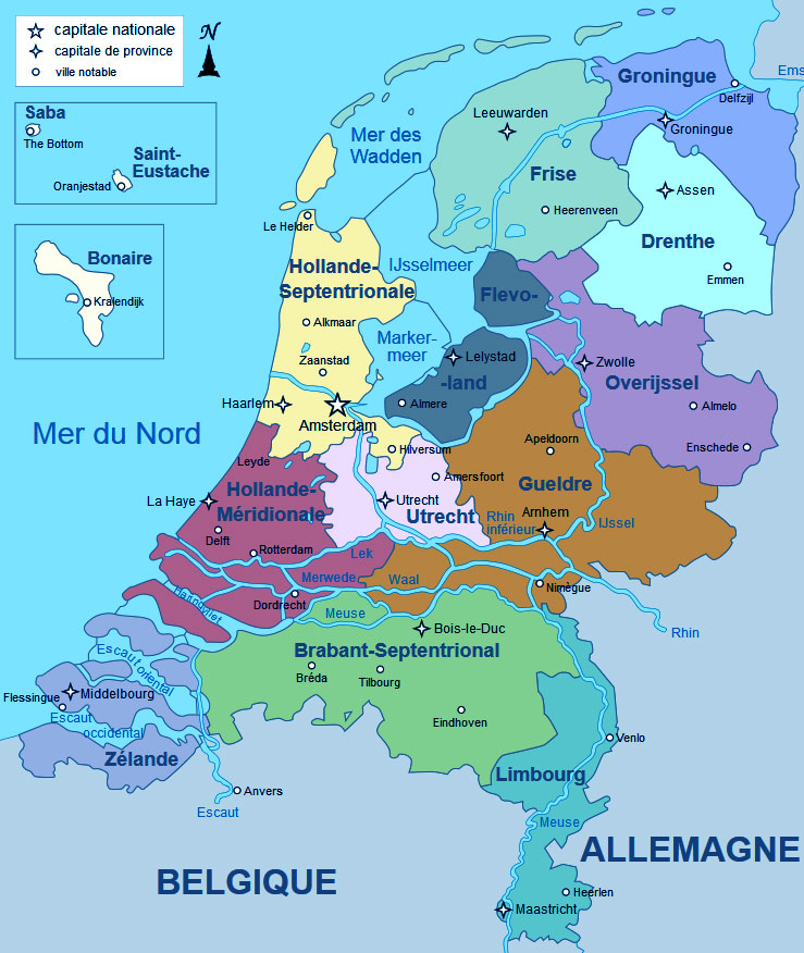 Carte des Pays Bas