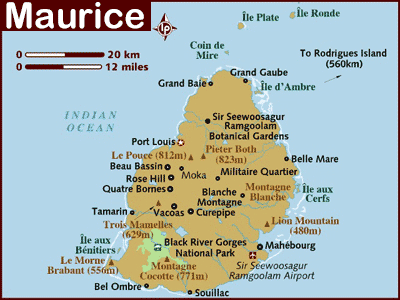 Carte île Maurice