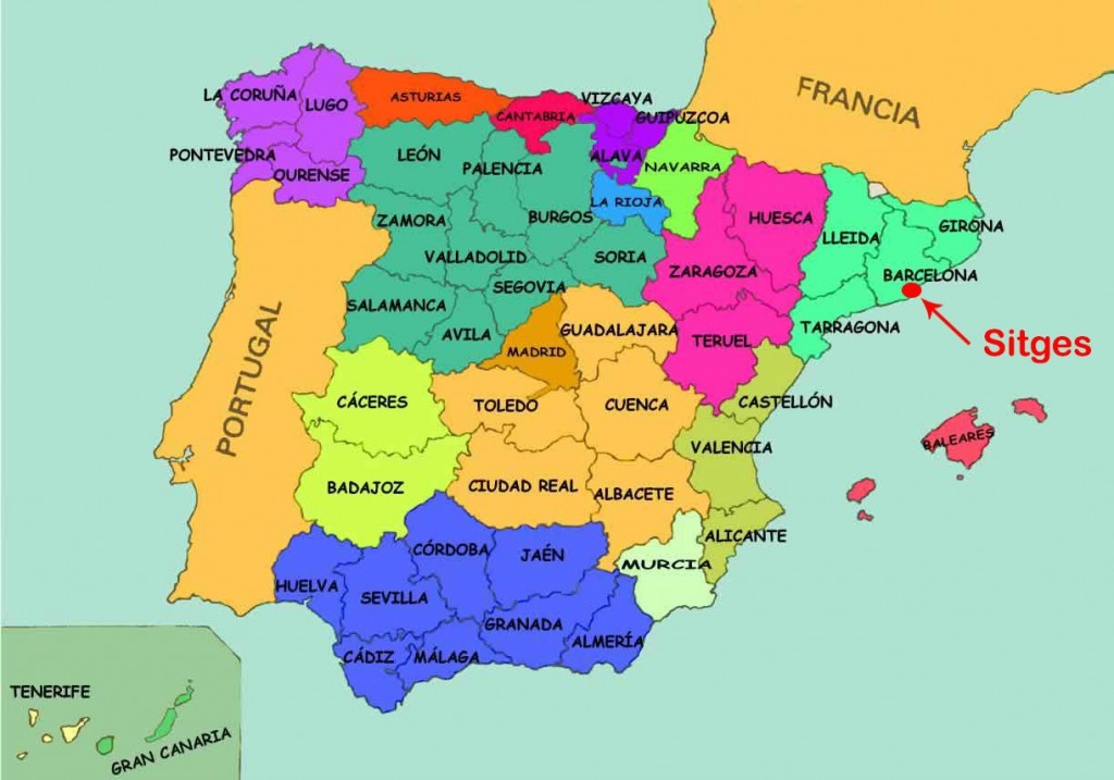 Sitges - Carte Espagne