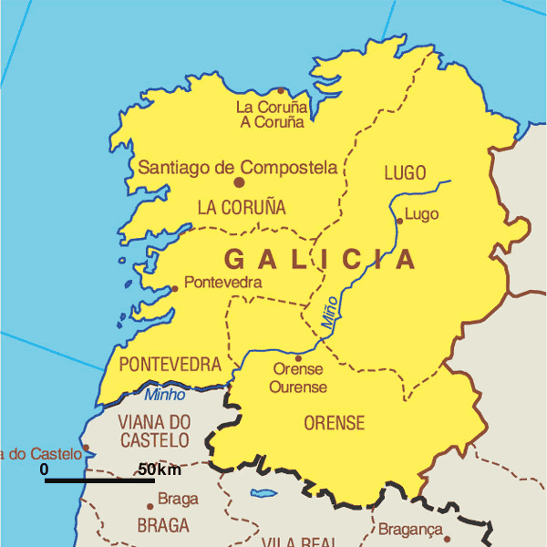  Carte de la Galice