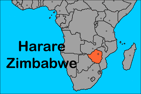 Harare - Carte du Zimbabwe