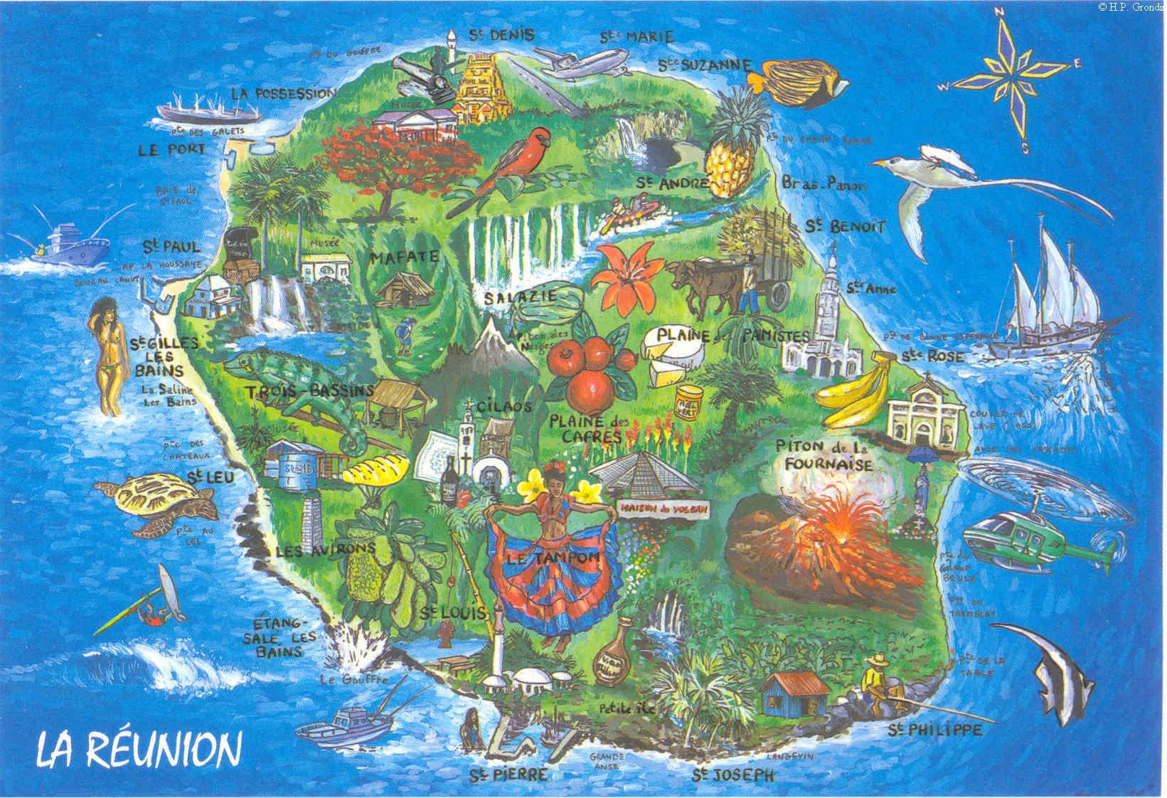 Carte-Ile-de-la-Réunion