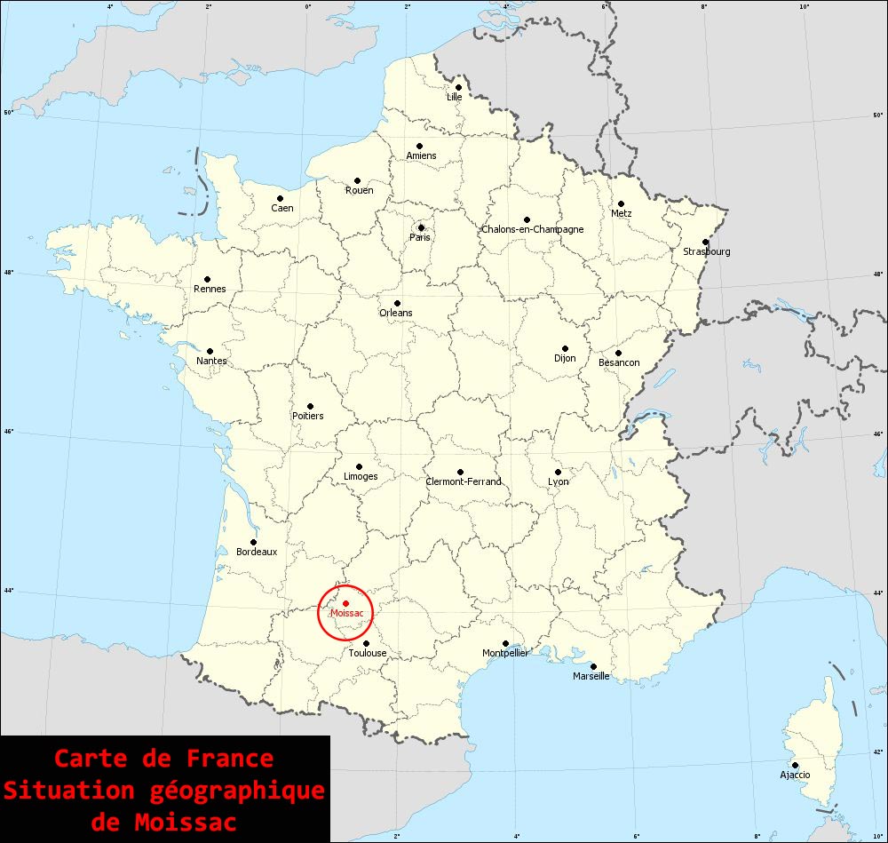 Moissac - Carte de France