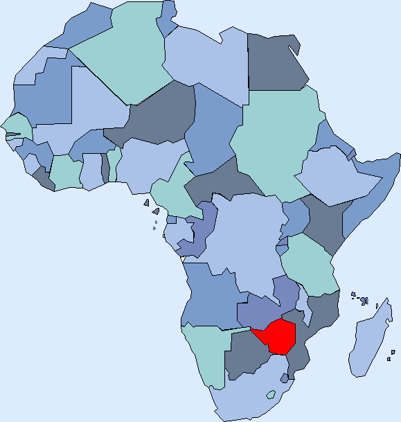 zimbabwe carte afrique