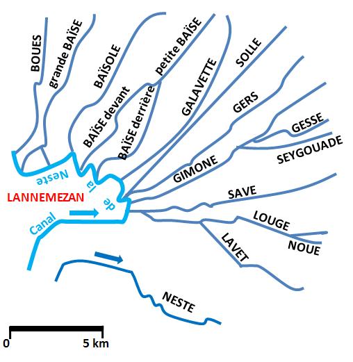 Carte - Plateau de Lannemezan