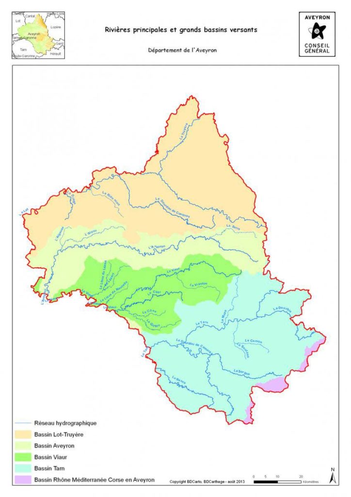 bassins rivieres - Aveyron