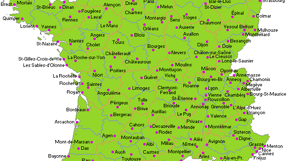 Carte de France - Ville