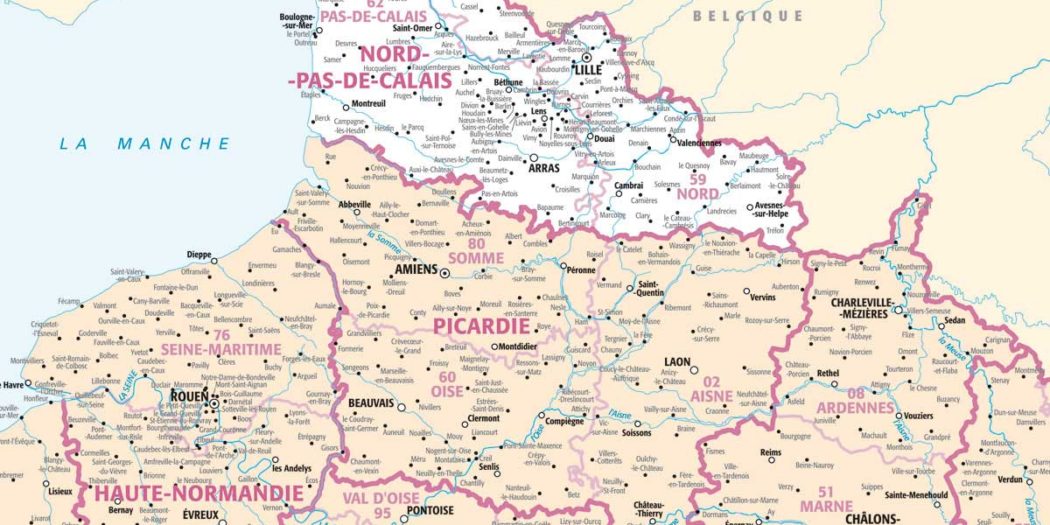 Carte de France - Région Nord