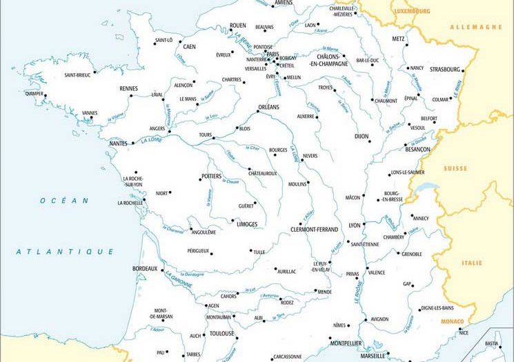 Carte de France - Fleuves