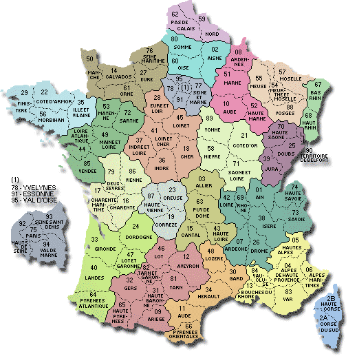 Vacances – France et ses départements