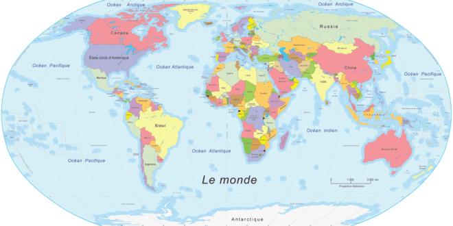 France dans le monde - Carte