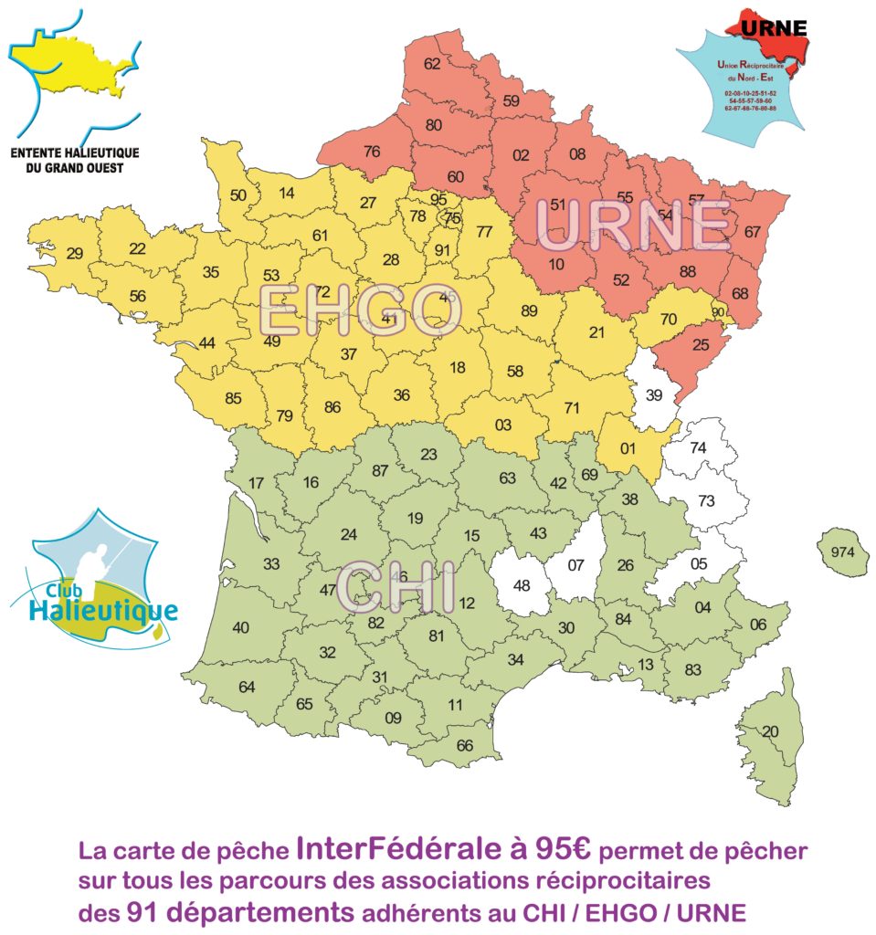 Pêche - Carte de France