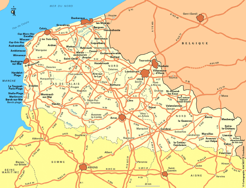 Carte Nord-Pas-de-Calais - Plan Nord-Pas-de-Calais