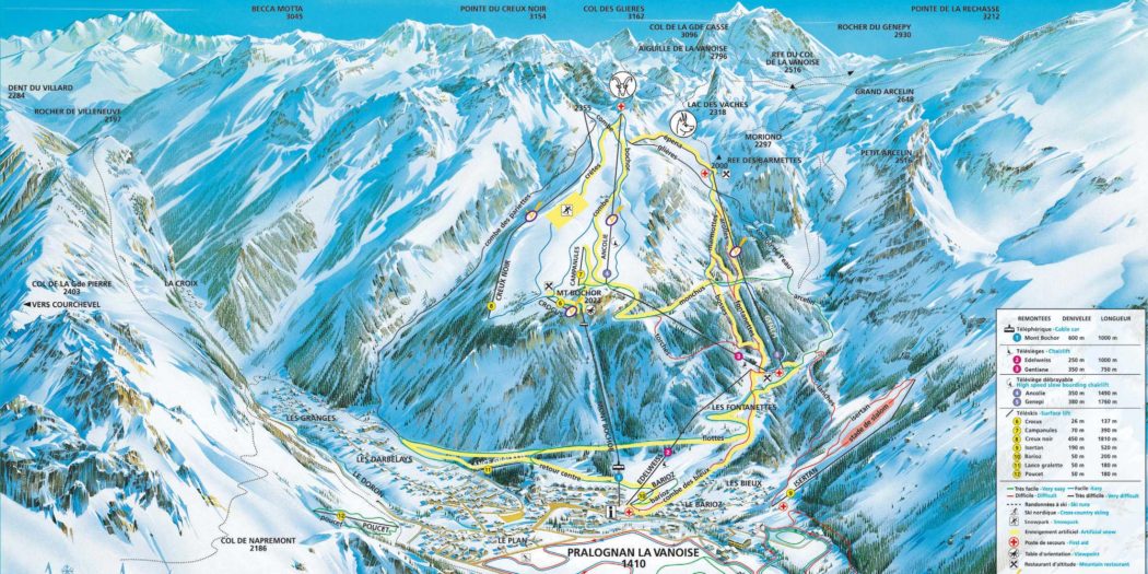 Carte - pistes-ski-pralognan
