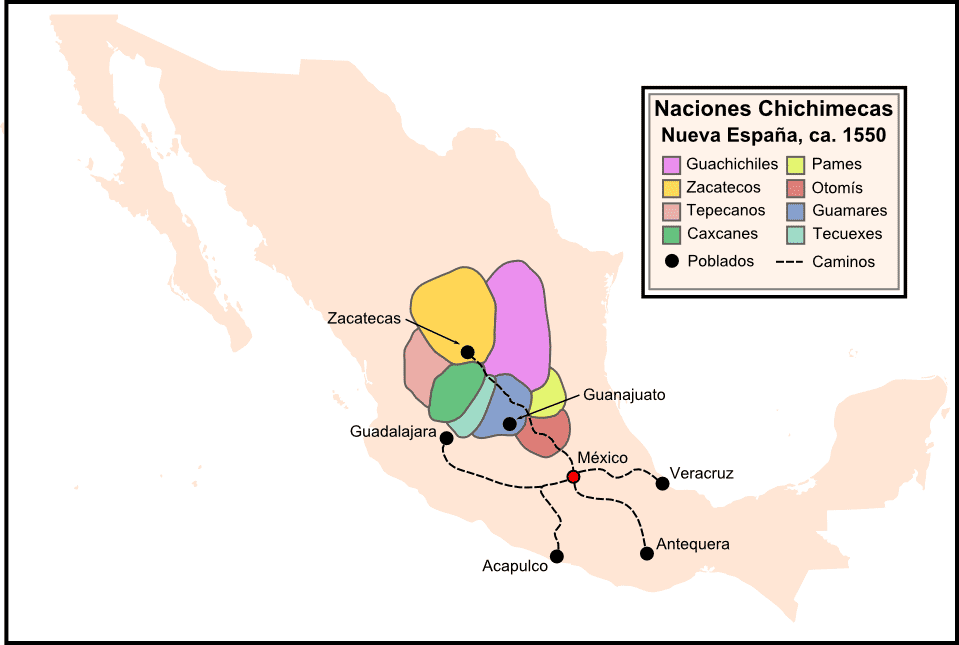 Chichimèques - Carte des nations
