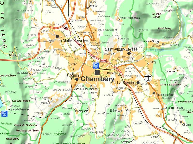 carte ville de chambery