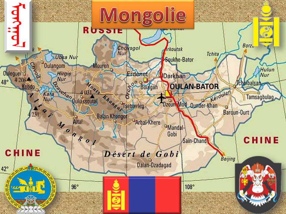 République de Mongolie - Carte