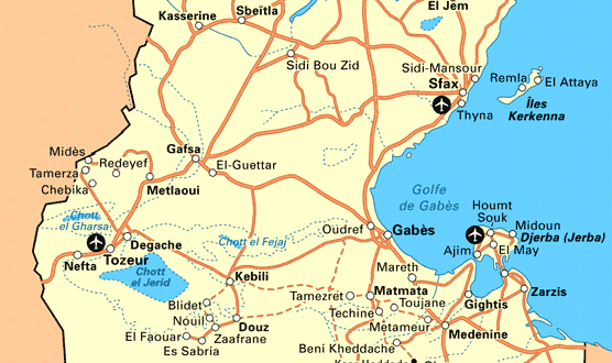 Tunisie - Carte