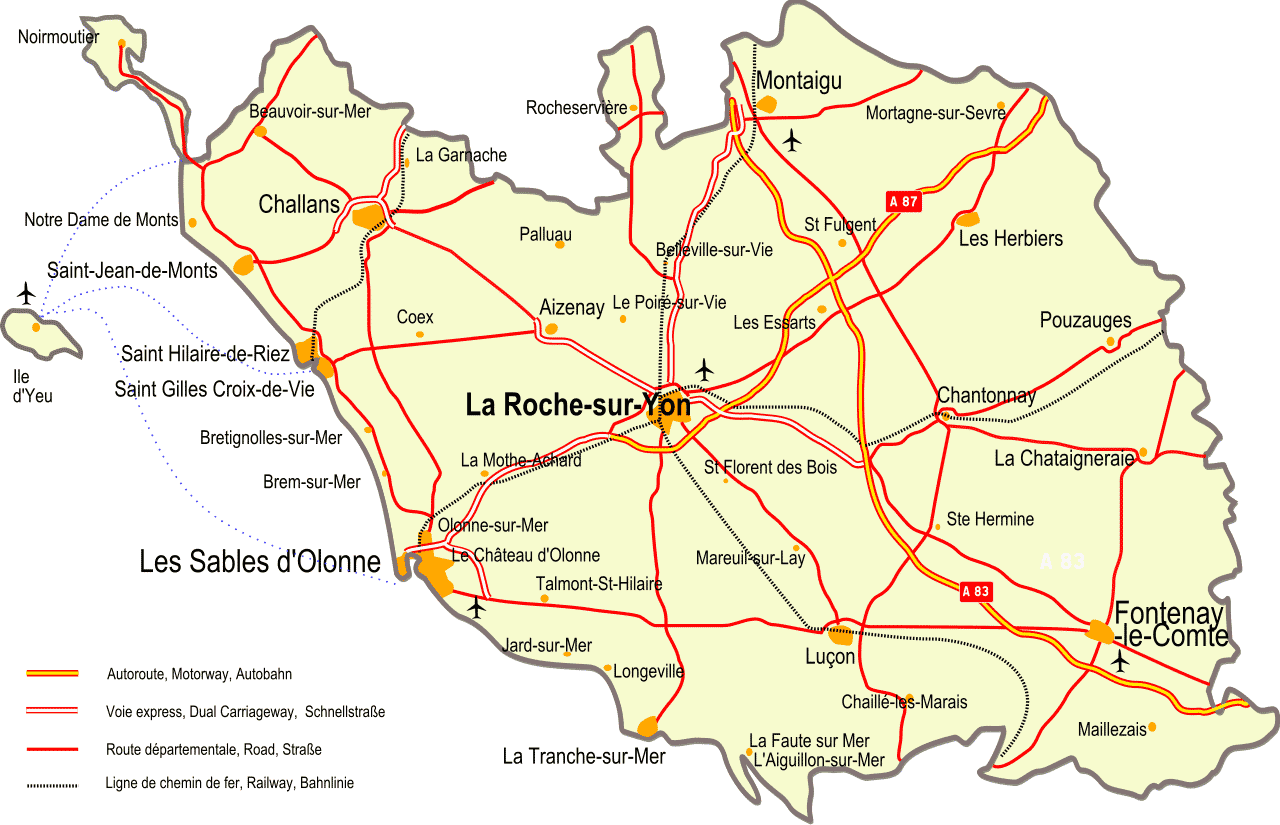 Carte – Département Vendée