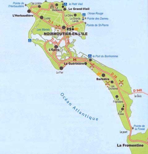 carte de Noirmoutier
