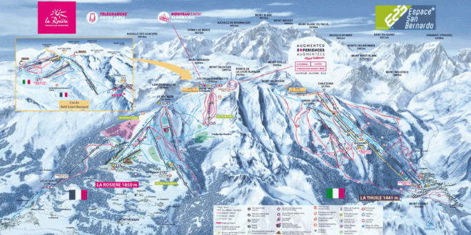 La Rosière - Plan des pistes de ski