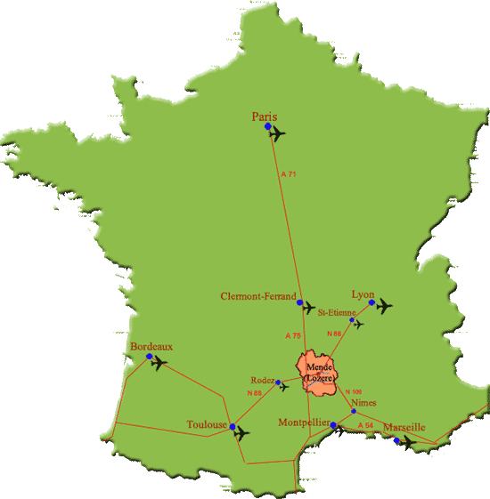 Carte de la Lozère Arts et Voyages